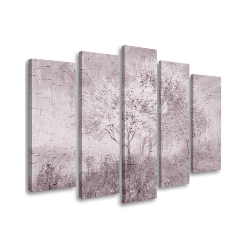 Bild - Ein blühender Baum in der Wiese Old Schwarz und Weiß | Feeby