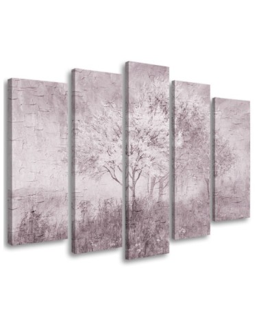 Flowering tree in the meadow old - Modern painting for bedroom | FEEBY