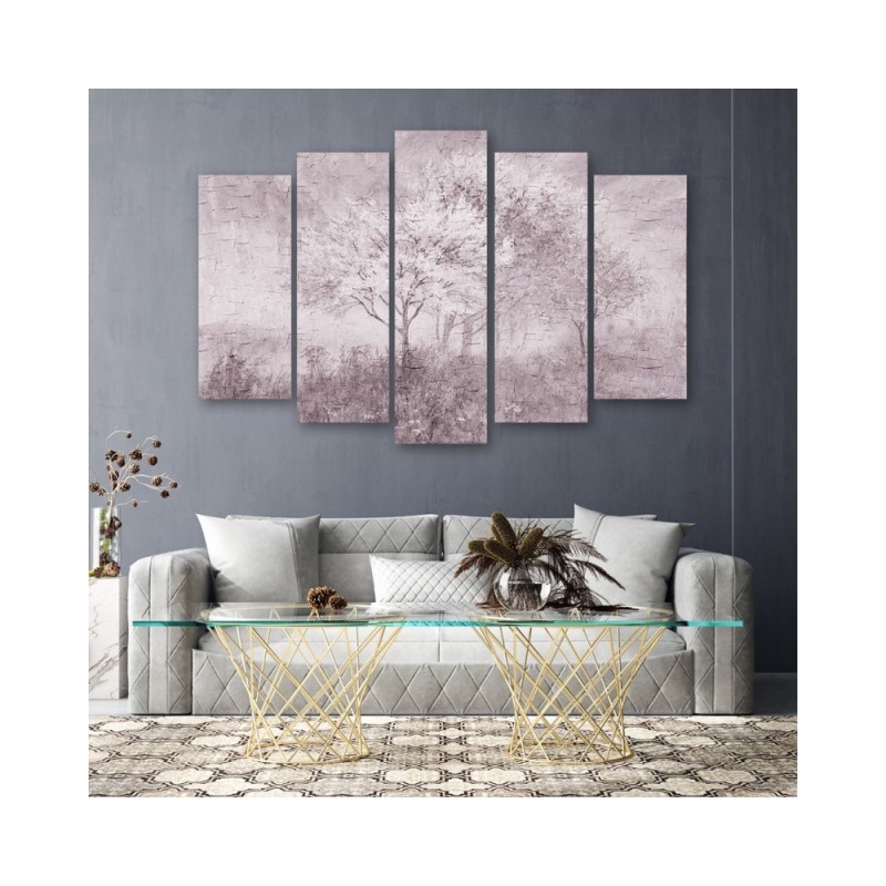 Bild - Ein blühender Baum in der Wiese Old Schwarz und Weiß | Feeby