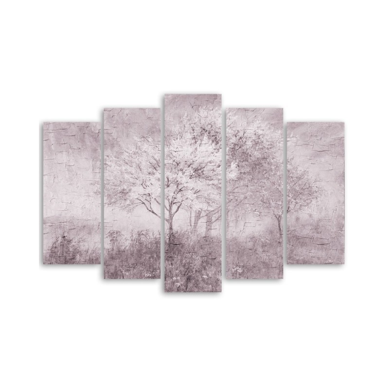 Bild - Ein blühender Baum in der Wiese Old Schwarz und Weiß | Feeby