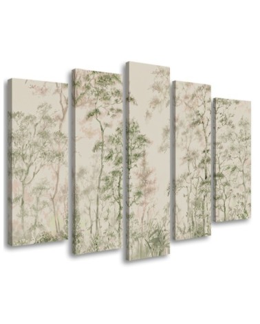 Trees landscape nature beige - Painting for bedroom modern | FEEBY