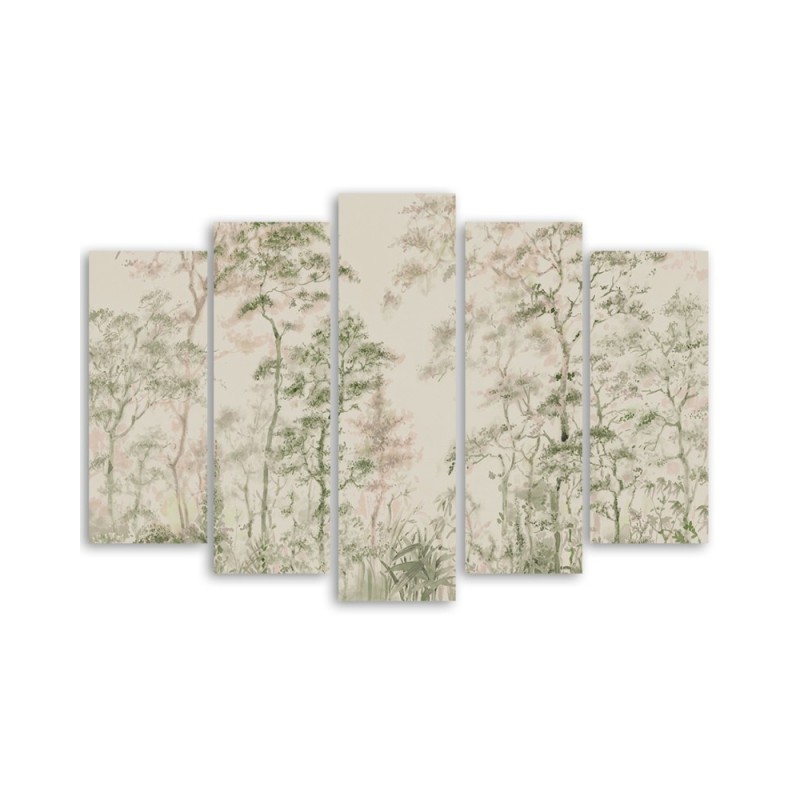 Modernes Wandbild - Hohe dünne Bäume | Feeby