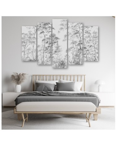 Leinwandbild - Hohe dünne Bäume | Feeby