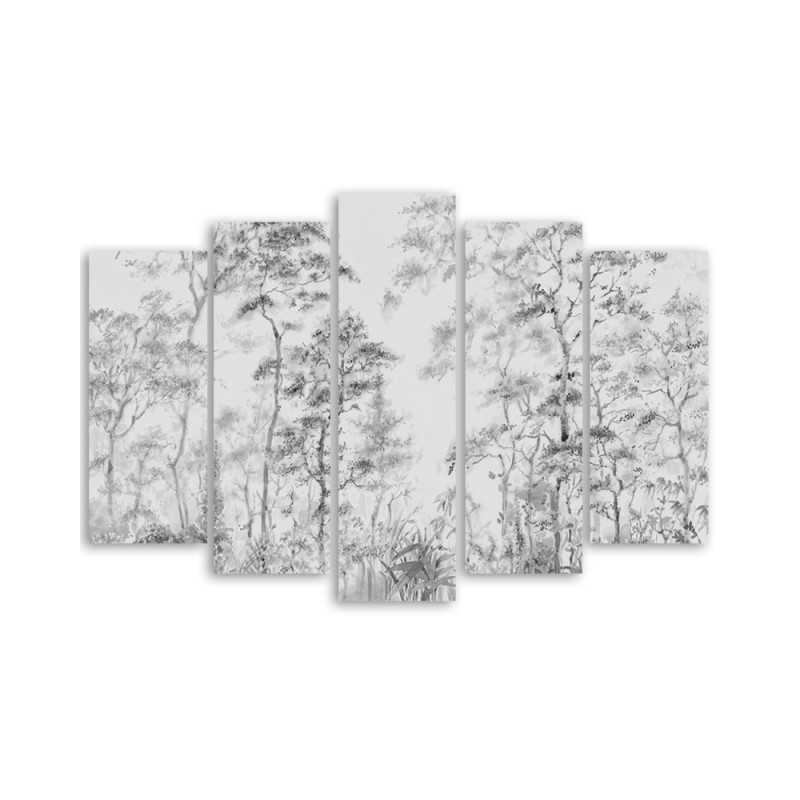 Leinwandbild - Hohe dünne Bäume | Feeby