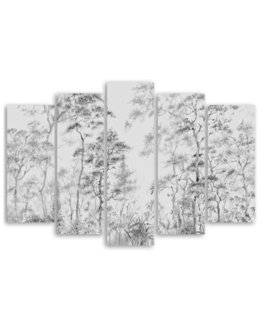 Leinwandbild - Hohe dünne Bäume | Feeby