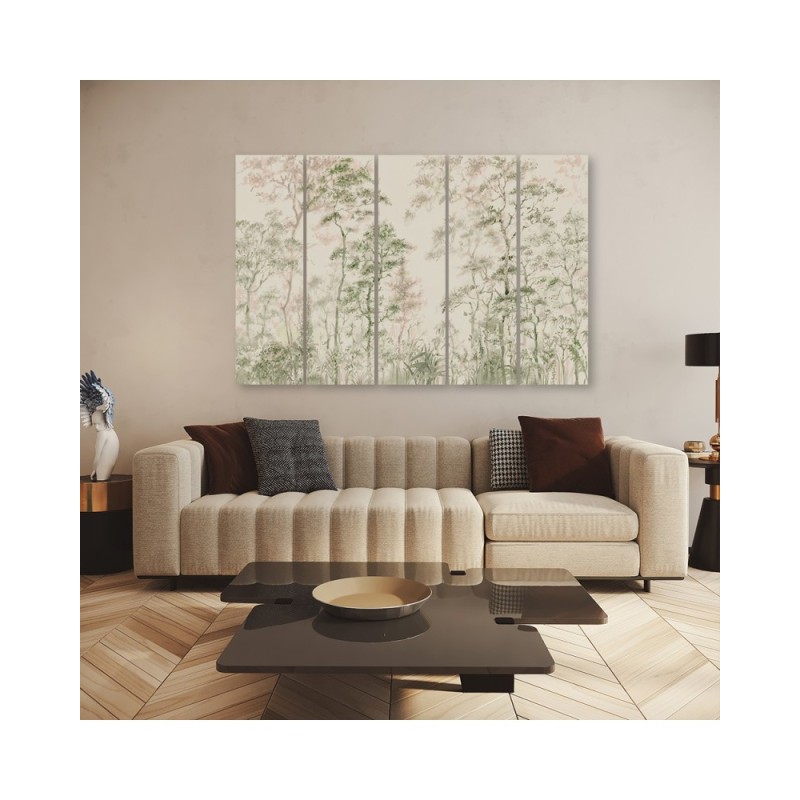 Bild auf Leinwand - Hohe dünne Bäume | Feeby