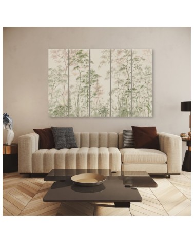 Bild auf Leinwand - Hohe dünne Bäume | Feeby