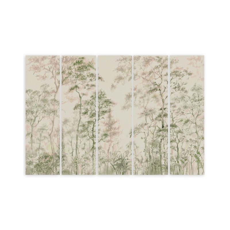 Bild auf Leinwand - Hohe dünne Bäume | Feeby