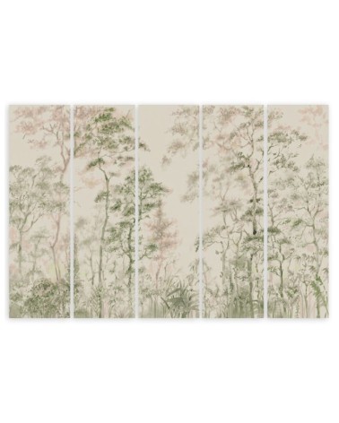 Bild auf Leinwand - Hohe dünne Bäume | Feeby