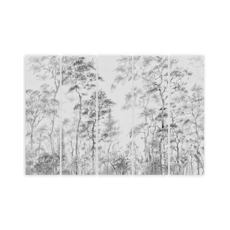 Leinwandbild - Hohe dünne Bäume | Feeby