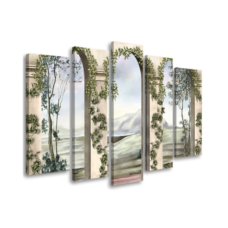 Bild auf Leinwand - Säulen und Bögen mit Efeu | Feeby