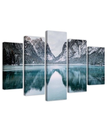 Modernes Wandbild - Berglandschaft See | Feeby