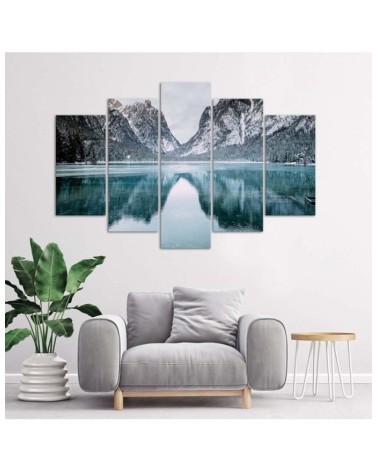 Modernes Wandbild - Berglandschaft See | Feeby