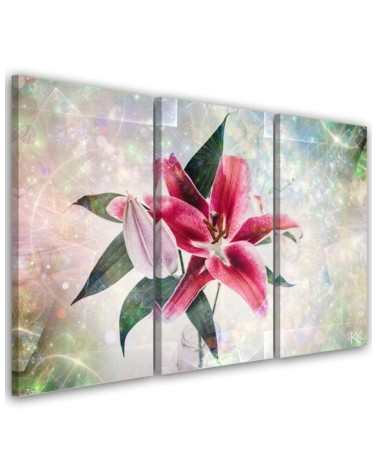 Canvas print for living room - Pink lily | FEEBY
