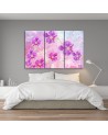 Nowoczesny obraz wieloczęściowy - Orchidea Kwiaty Abstrakcja | FEEBY