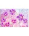 Nowoczesny obraz wieloczęściowy - Orchidea Kwiaty Abstrakcja | FEEBY