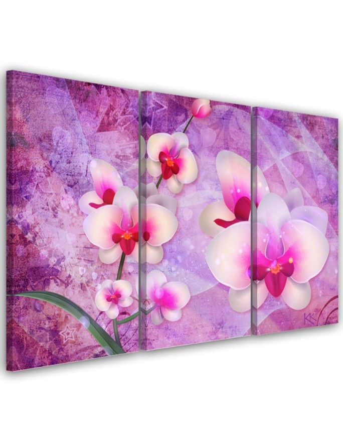 Obraz do sypialni nowoczesny - Orchidea Kwiaty Abstrakcja | FEEBY