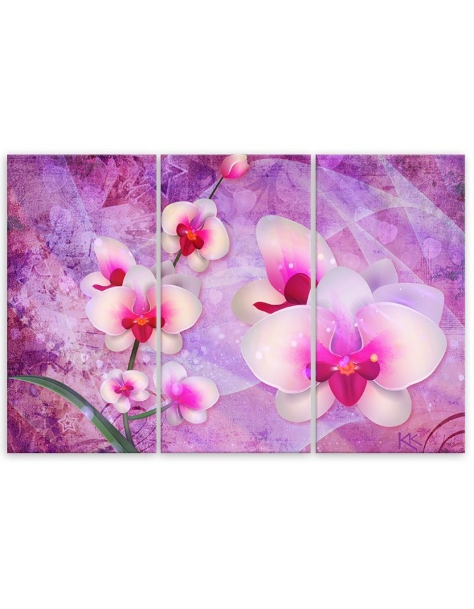 Obraz do sypialni nowoczesny - Orchidea Kwiaty Abstrakcja | FEEBY