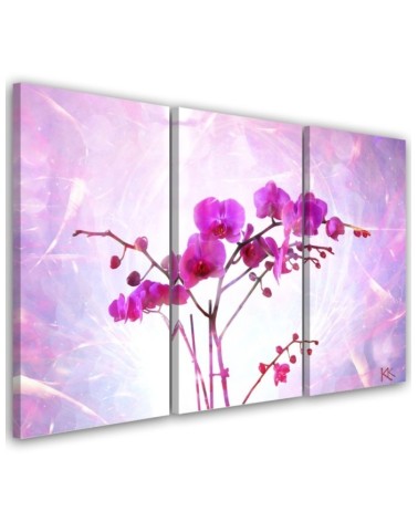 3-piece canvas painting - Ethereal orchid | FEEBY