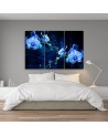 Modern Canvas painting for living room - Blue orchid flower | FEEBY