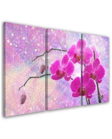 Canvas print for living room - Ethereal orchid abstract | FEEBY
