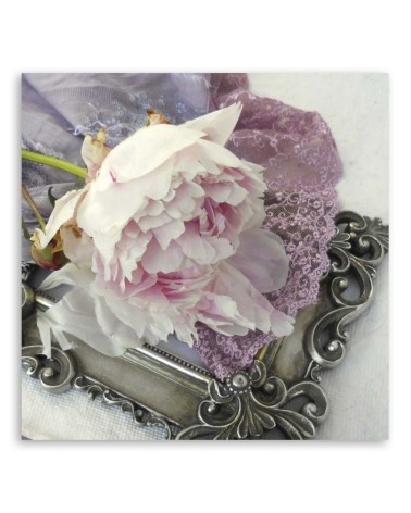 Modernes Wandbild - Rose Blumen auf einem Spiegel | Feeby