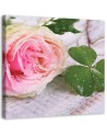 Modern Canvas painting for bedroom - Rose and clover | FEEBY