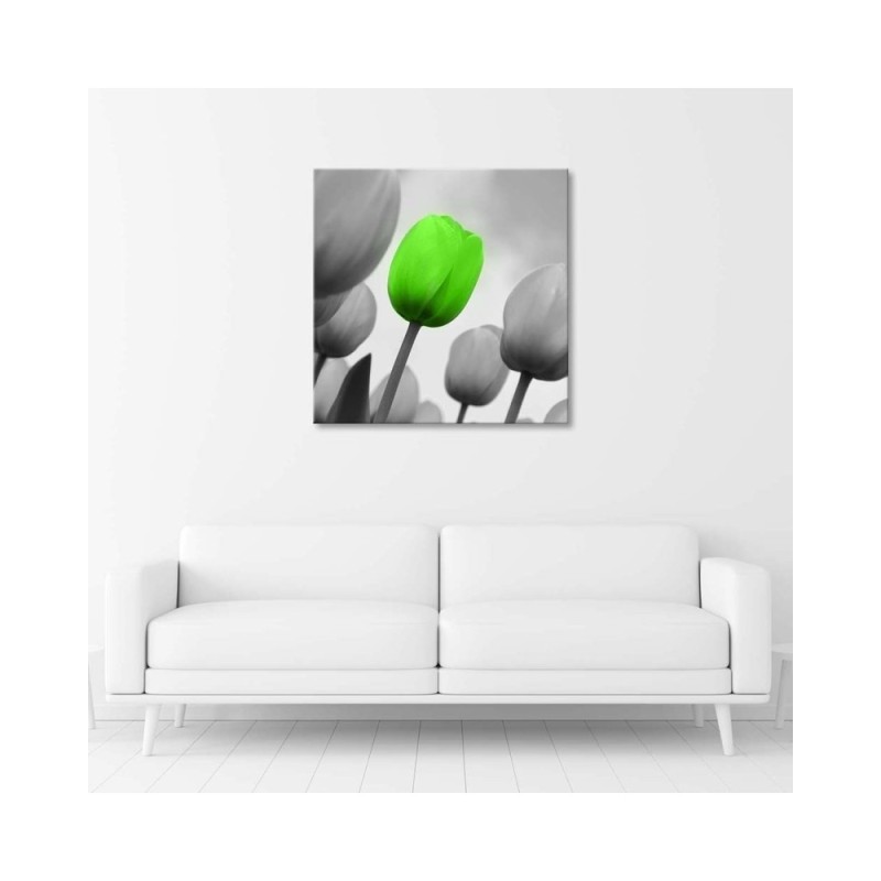 Leinwanddruck - Grüne Tulpe | Feeby