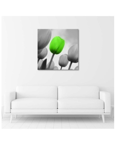 Leinwanddruck - Grüne Tulpe | Feeby