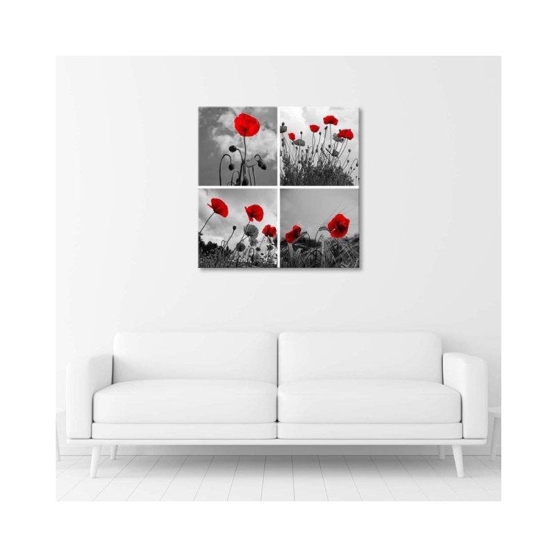 Bild auf Leinwand - Rote Mohnblumen | Feeby