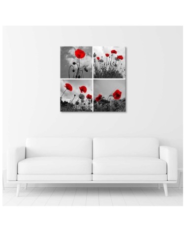 Bild auf Leinwand - Rote Mohnblumen | Feeby