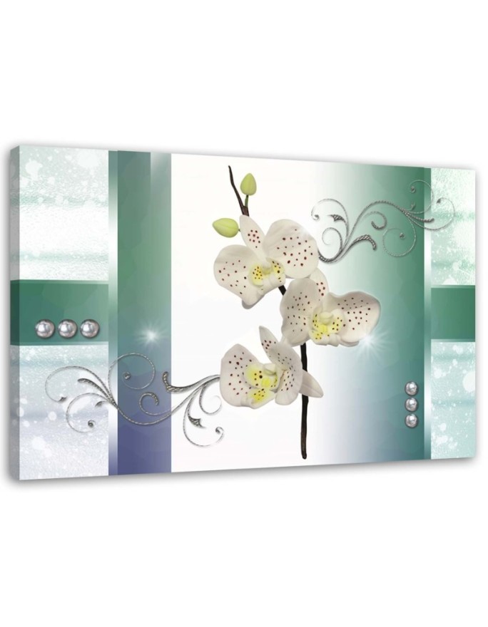 Dekoratives Leinwandbild - Gefleckte Orchidee | Feeby