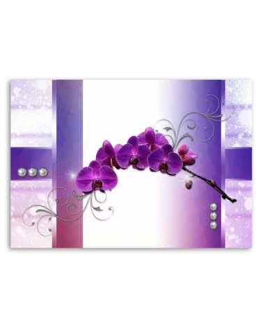 Leinwandbild - Lila Orchideen - abstrakt | Feeby