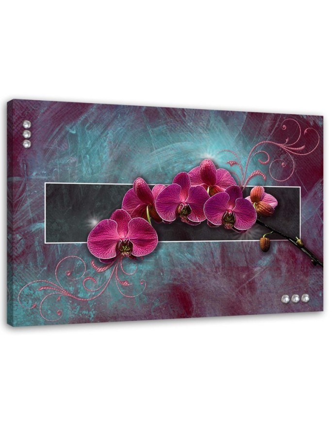 Obraz do salonu - Orchidea w kolorze fuksji | FEEBY