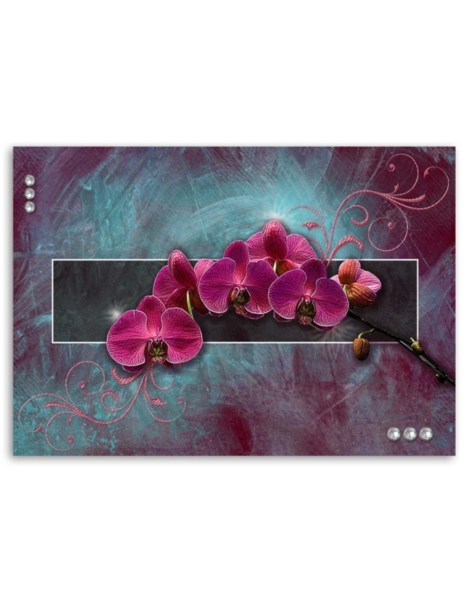 Obraz do salonu - Orchidea w kolorze fuksji | FEEBY