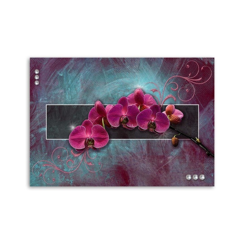 Modernes Wandbild - Orchidee in fuchsia | Feeby