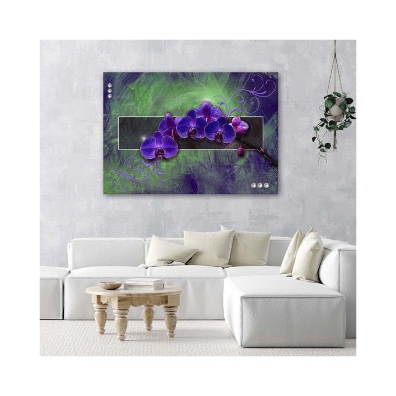 Bild auf Leinwand - Orchidee in Lila | Feeby
