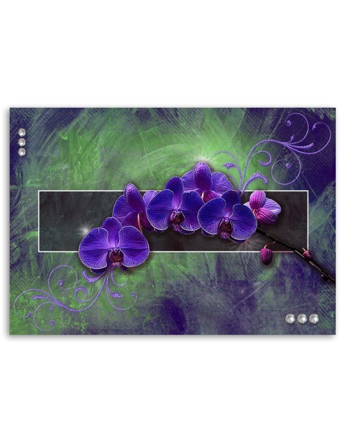 Orchidea w kolorze fioletu - Obraz do salonu | FEEBY