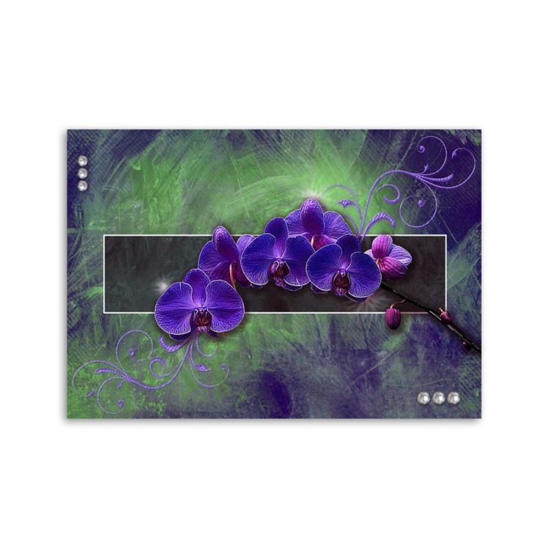 Bild auf Leinwand - Orchidee in Lila | Feeby