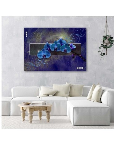 Leinwanddruck - Orchidee in Blau | Feeby