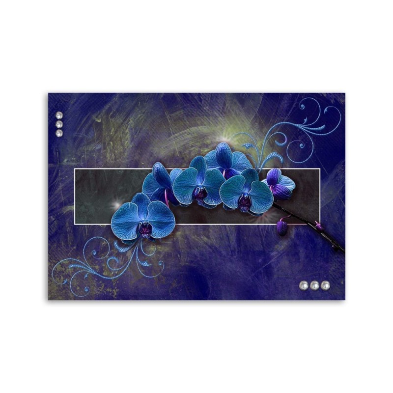 Leinwanddruck - Orchidee in Blau | Feeby
