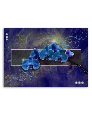 Leinwanddruck - Orchidee in Blau | Feeby