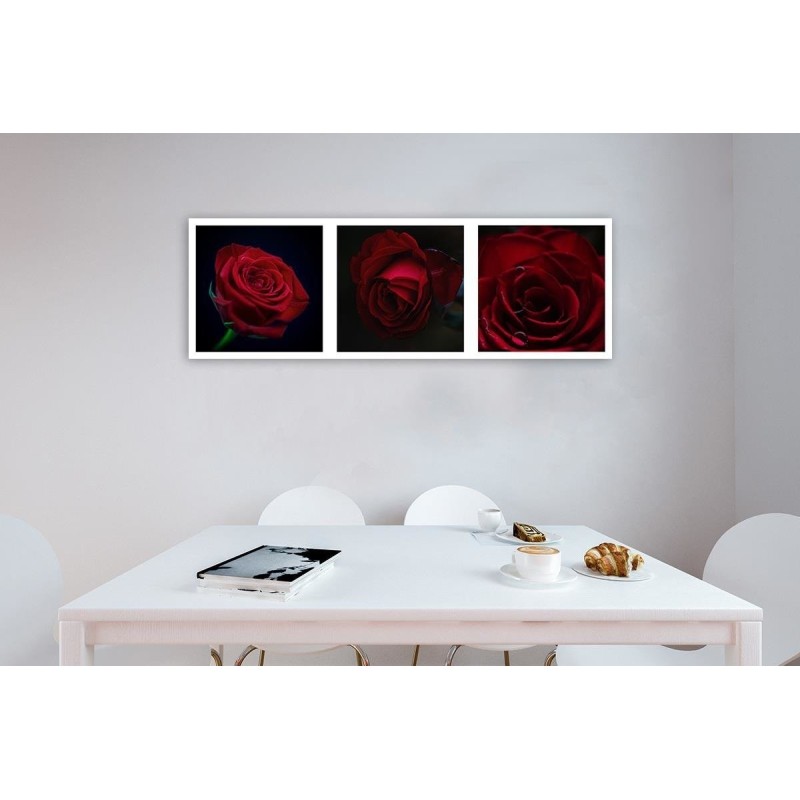 Leinwandbild - Rote Rosen - Satz | Feeby
