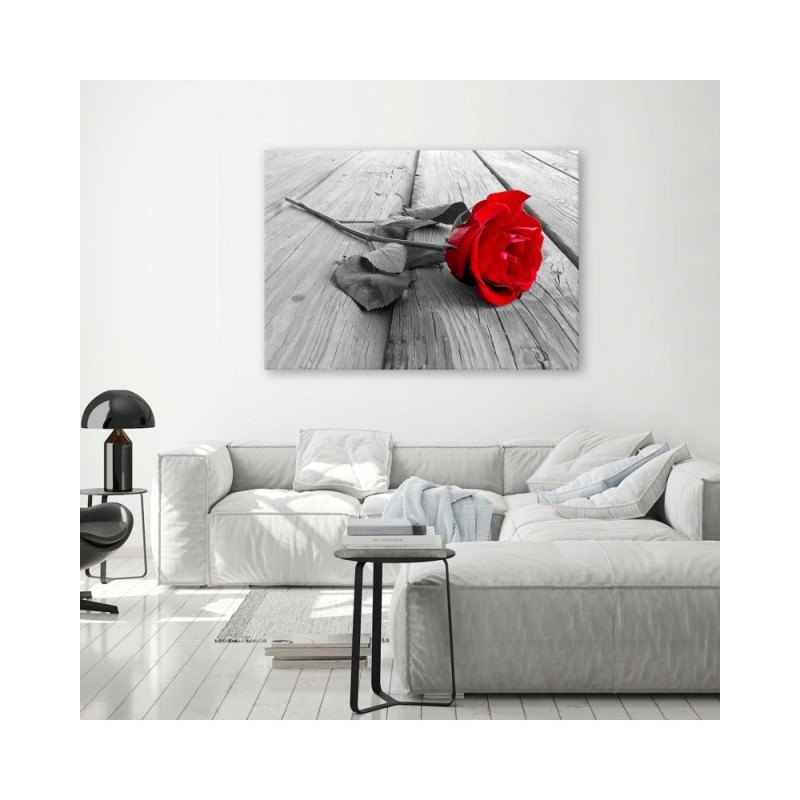 Leinwandbild modern - Rote Rose | Feeby