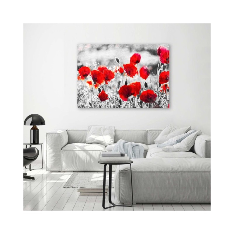 Leinwandbild modern - Roter Klatschmohn | Feeby