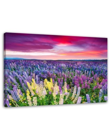 Modern bedroom painting - Meadow in lavender flowers | FEEBY