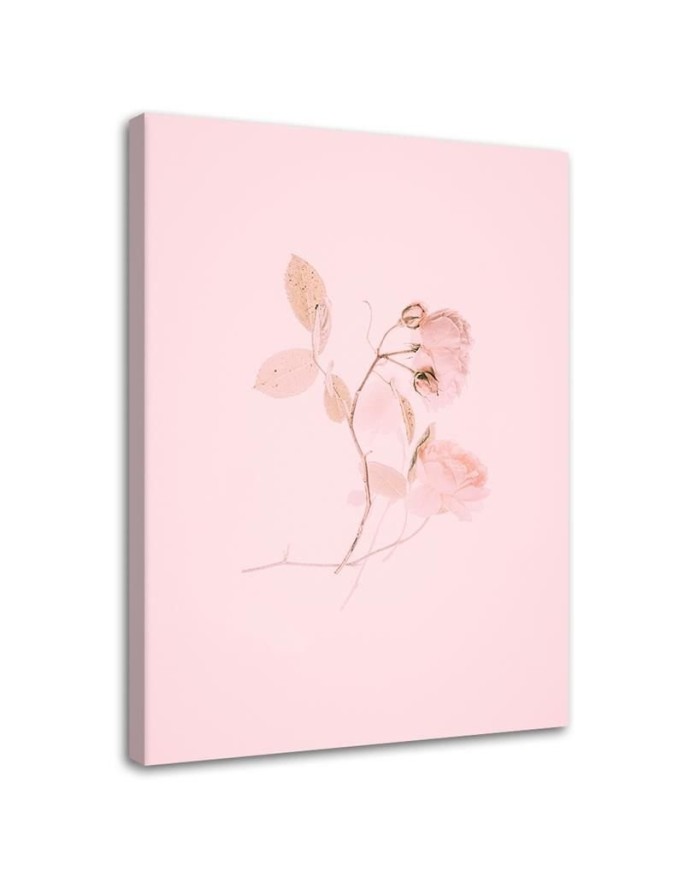 Leinwandbild modern - Minimalistische rosa Blume | Feeby