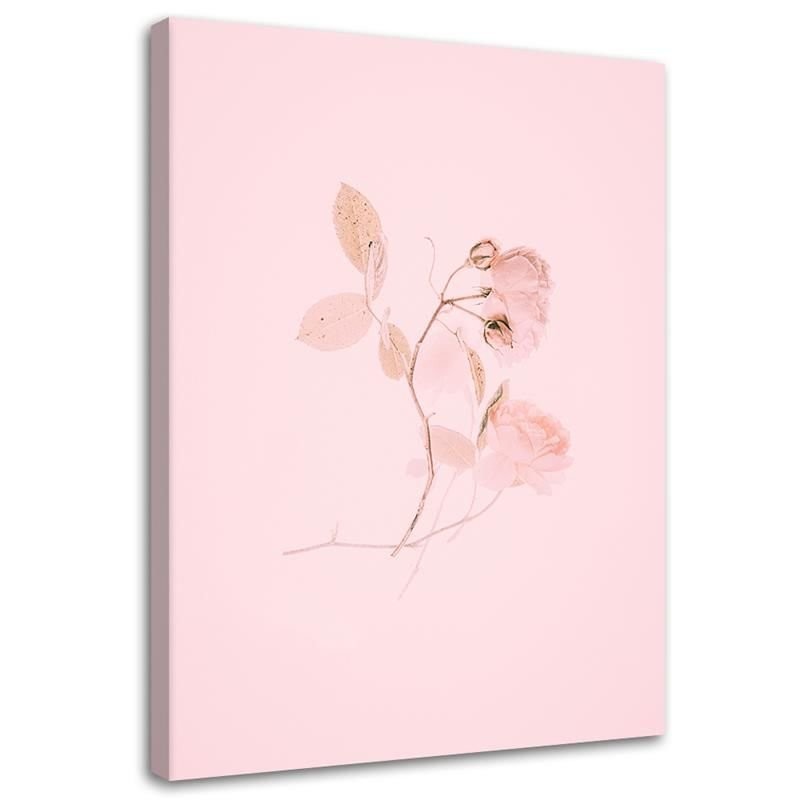 Leinwandbild modern - Minimalistische rosa Blume | Feeby
