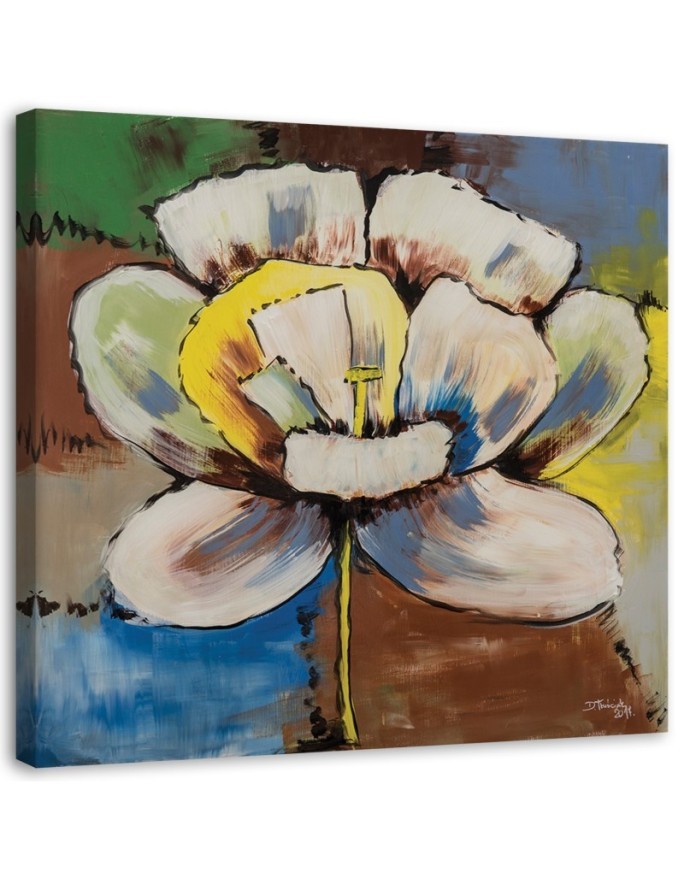 Bild auf Leinwand - Bunte Blume | Feeby