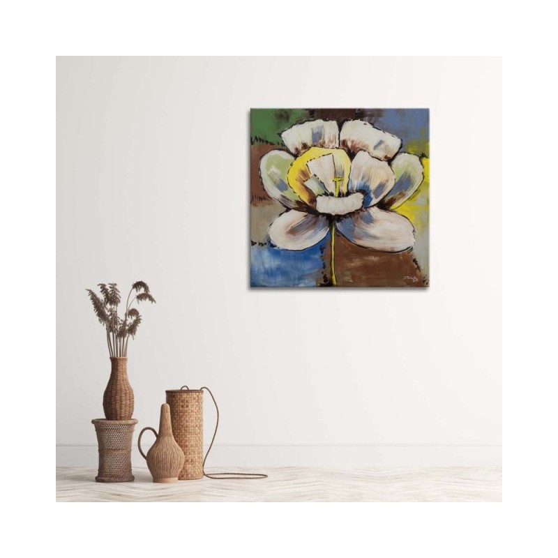 Bild auf Leinwand - Bunte Blume | Feeby